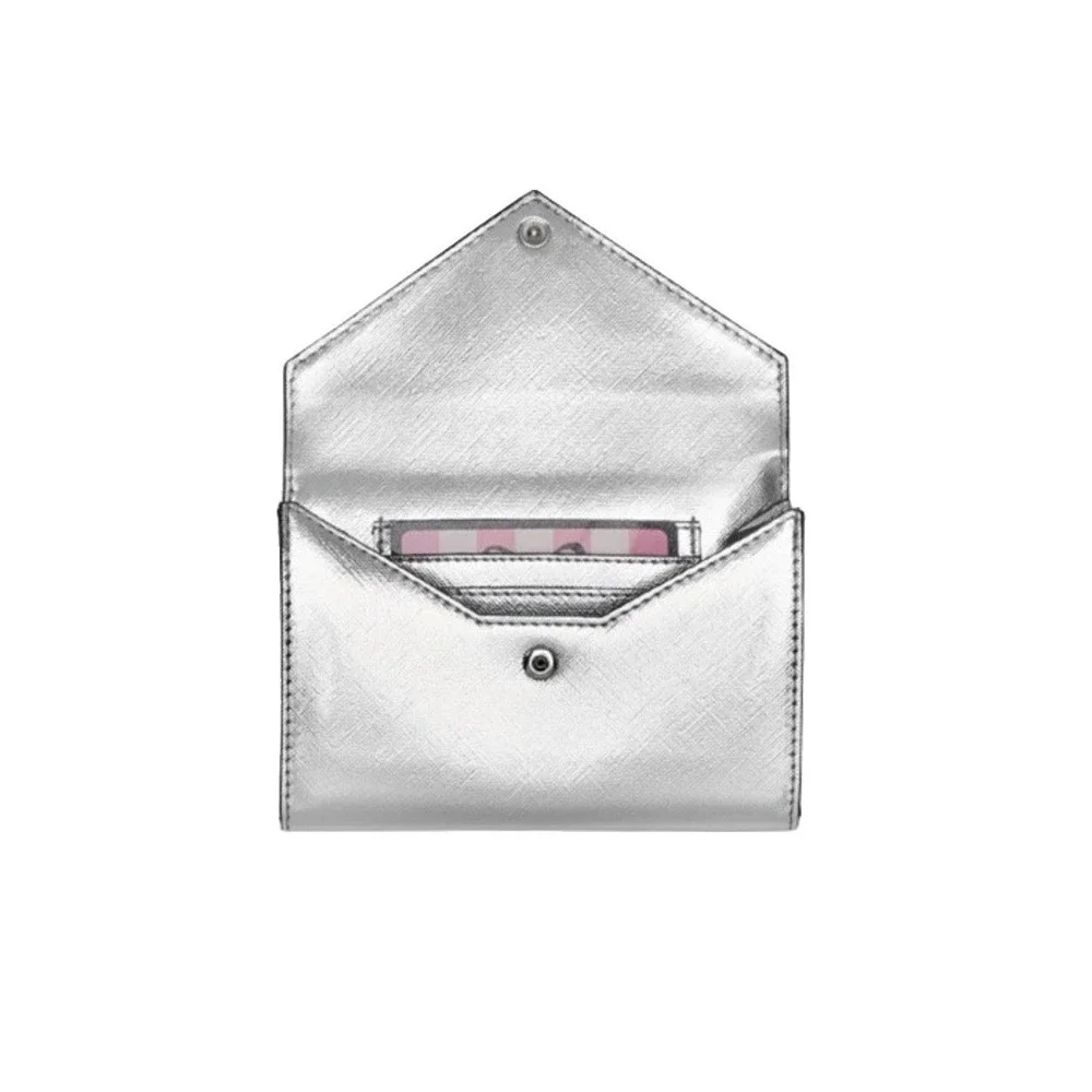 Victoria's Secret Jewel Metallic Envelope Pouch Wallet: Silver - Picture 6 of 8